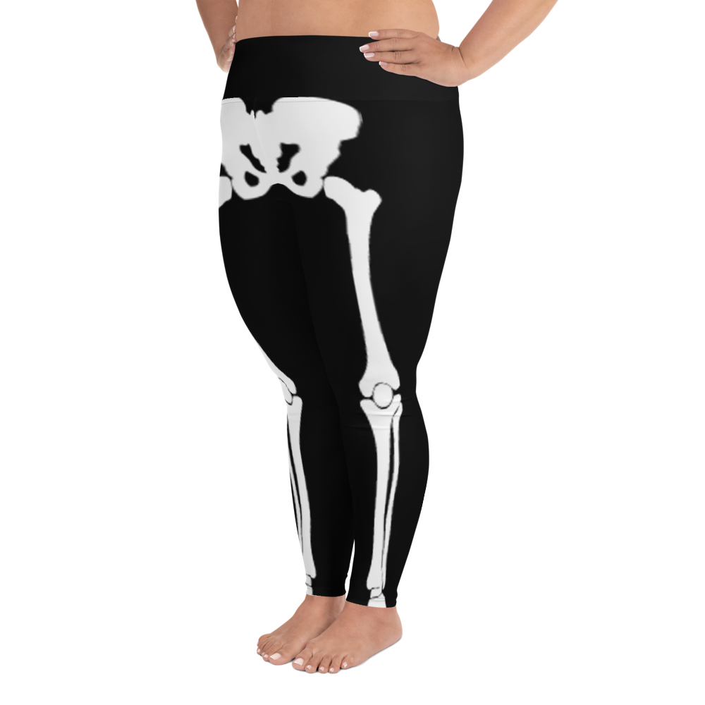 Women s Plus Size Skeleton Leggings Petty Proverbs