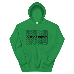 Out of F#cks (Black) / Unisex Hooded Sweatshirt