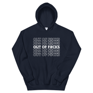 Out of F#cks (White) / Unisex Hooded Sweatshirt