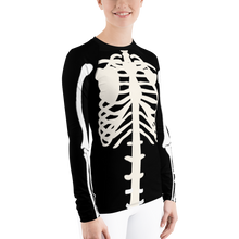 Load image into Gallery viewer, Women&#39;s Skeleton Rash Guard
