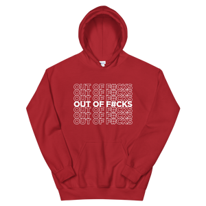 Out of F#cks (White) / Unisex Hooded Sweatshirt