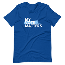 Load image into Gallery viewer, My Vote Matters (WHT) / Unisex Short-Sleeve T-Shirt